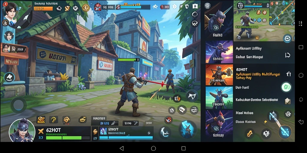 Screenshot utama 62HOT menunjukkan antarmuka aplikasi Utility yang ramah pengguna.