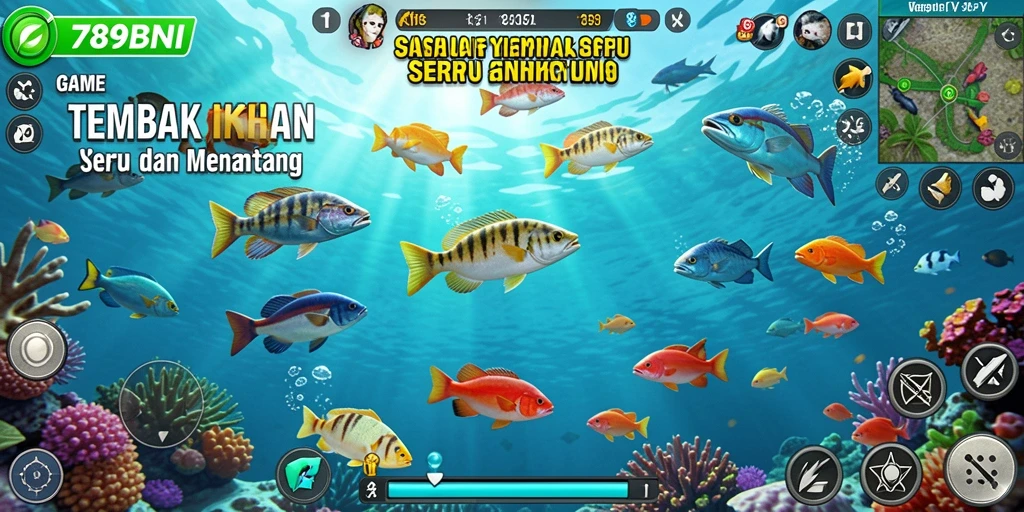 Gameplay seru Tembak Ikan di 789BNI yang penuh warna.