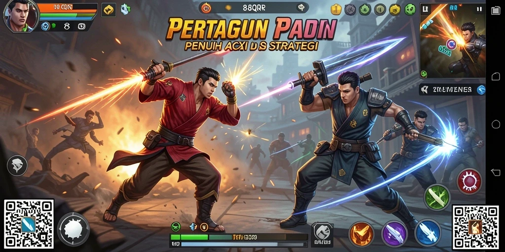 Tampilan gameplay yang intens dan menegangkan dari 8QR.
