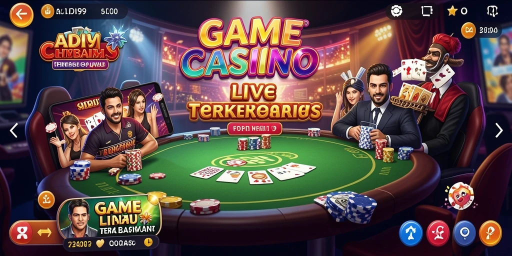 Tampilan permainan Live Casino yang menarik di ADI99 dengan dealer langsung.