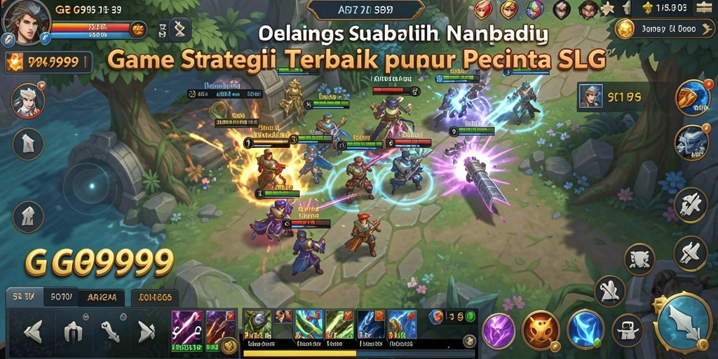 Screenshot gameplay menunjukkan pertempuran strategis yang mendebarkan.