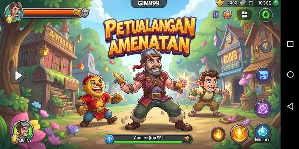 Tampilan gameplay GIM999 yang memukau dan penuh aksi.