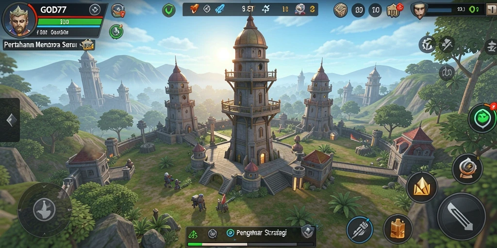 Gameplay menara pertahanan yang intens dengan grafik menarik.