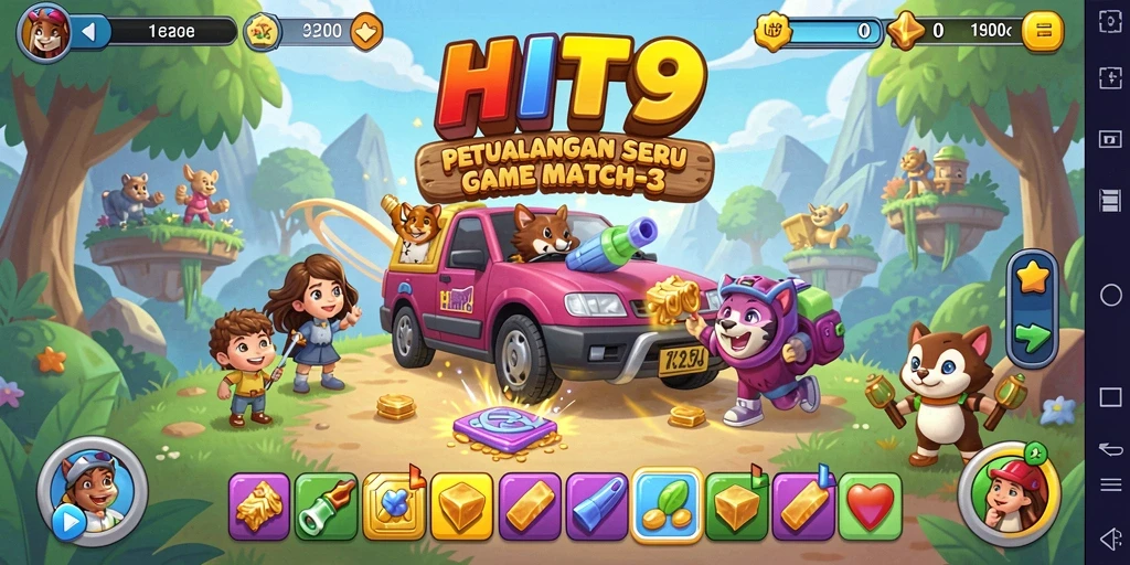 Gameplay seru dan berwarna dari HIT9 dalam genre Match-3.