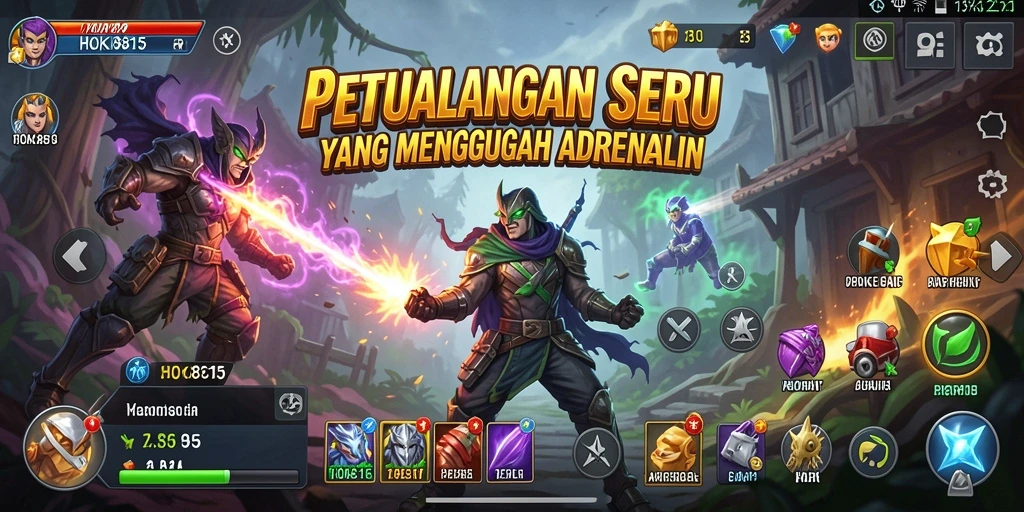 Screenshot gameplay HOKI8815 menampilkan petualangan mendebarkan.