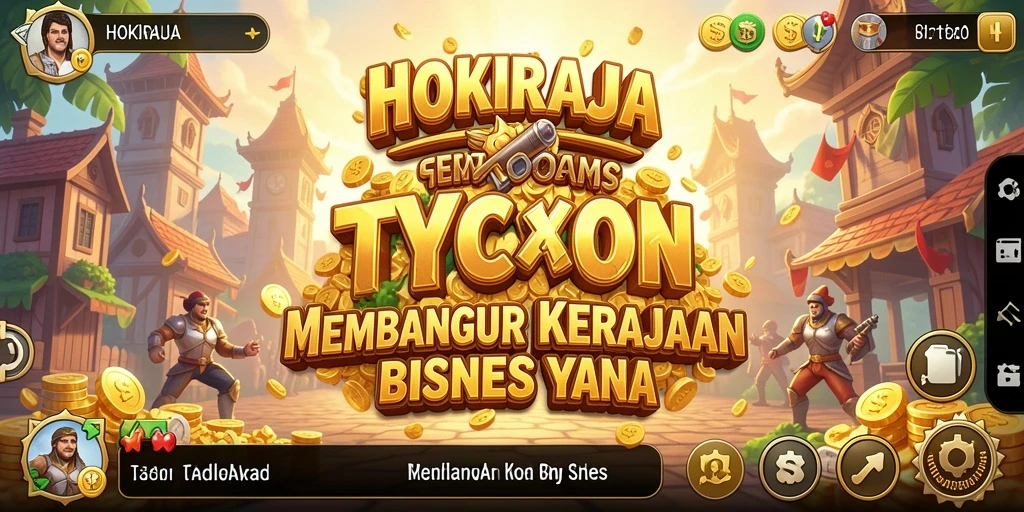 Tampilan gameplay HOKIRAJA saat membangun kerajaan bisnis.