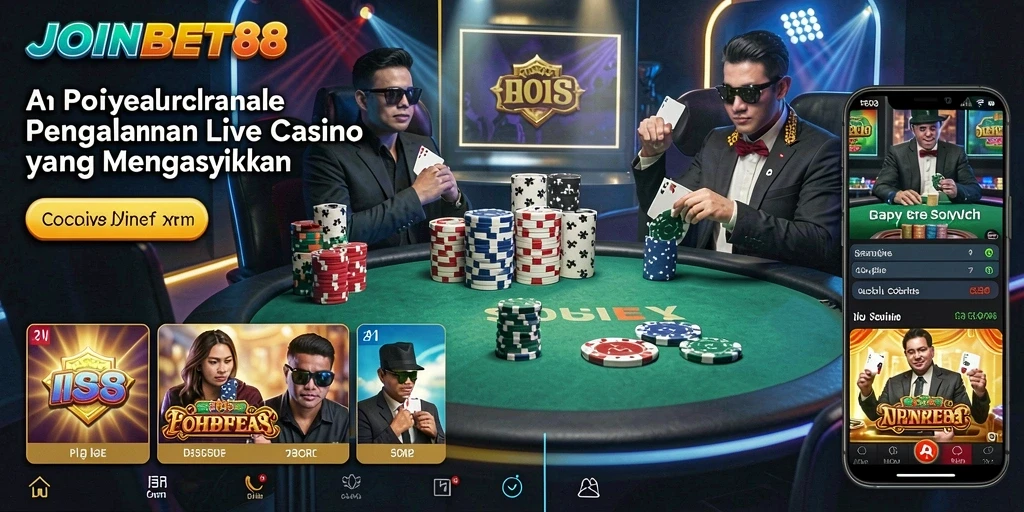 Tampilan gameplay Live Casino yang mengesankan di JOINBET88.