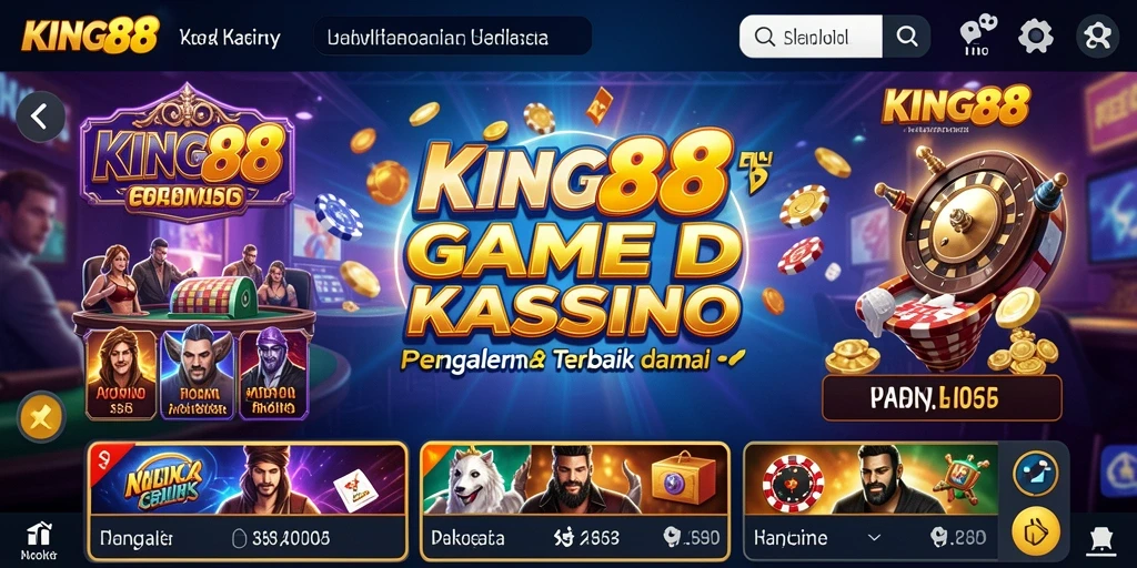 Screenshot gameplay KING88 menampilkan aksi permainan kasino yang mendebarkan.