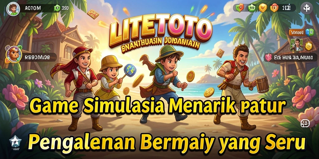 Screenshot gameplay LITETOTO menampilkan scene kehidupan karakter yang dinamis.