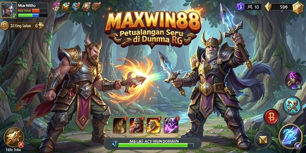 Screenshot gameplay MAXWIN88 menampilkan aksi seru dan karakter menarik.