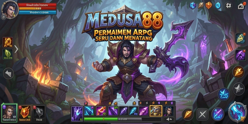Tangkapan layar gameplay <strong>MEDUSA88</strong> menunjukkan aksi pertempuran yang seru dan menegangkan.