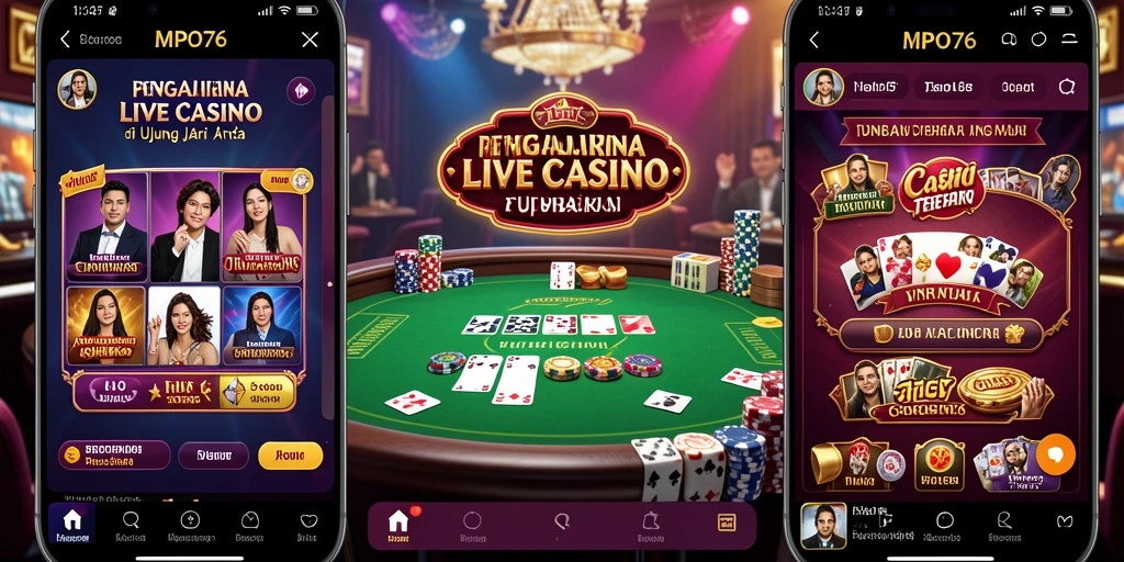 Tampilan gameplay Live Casino yang memukau dan interaktif.