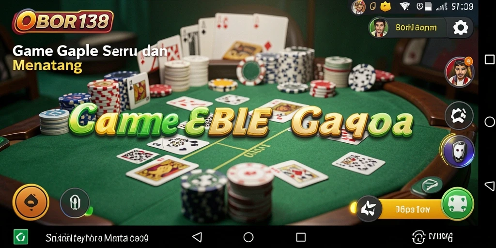Screenshot OBOR138 menunjukkan gameplay Gaple yang seru dan interaktif.