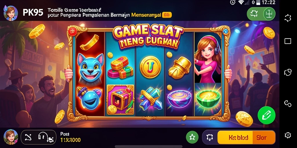 Tampilan gameplay PK95 yang menarik dan penuh warna.