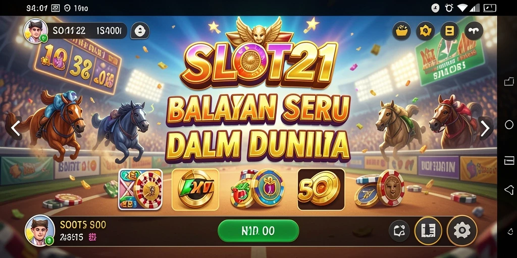 Tampilan gameplay SLOT21 yang mendebarkan dan grafis menawan saat balapan.