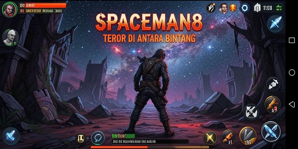 Screenshot pengalaman menyeramkan di luar angkasa SPACEMAN88.