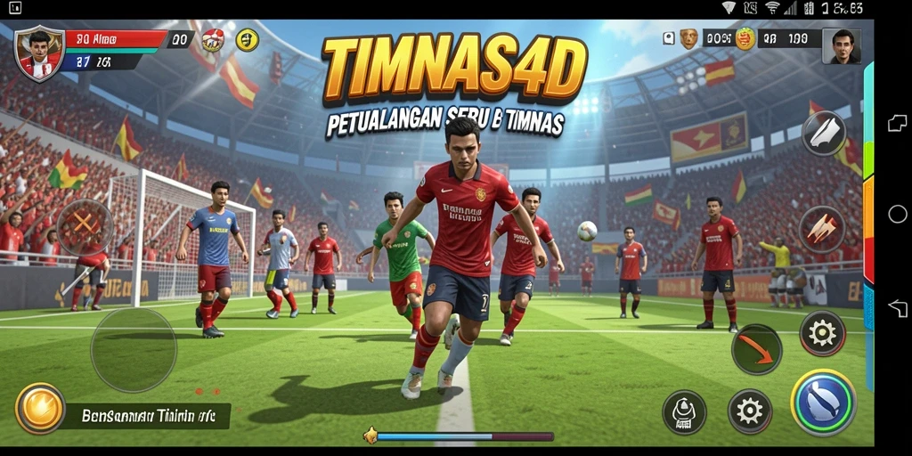Tampilan seru gameplay TIMNAS4D dalam petualangan sepak bola.